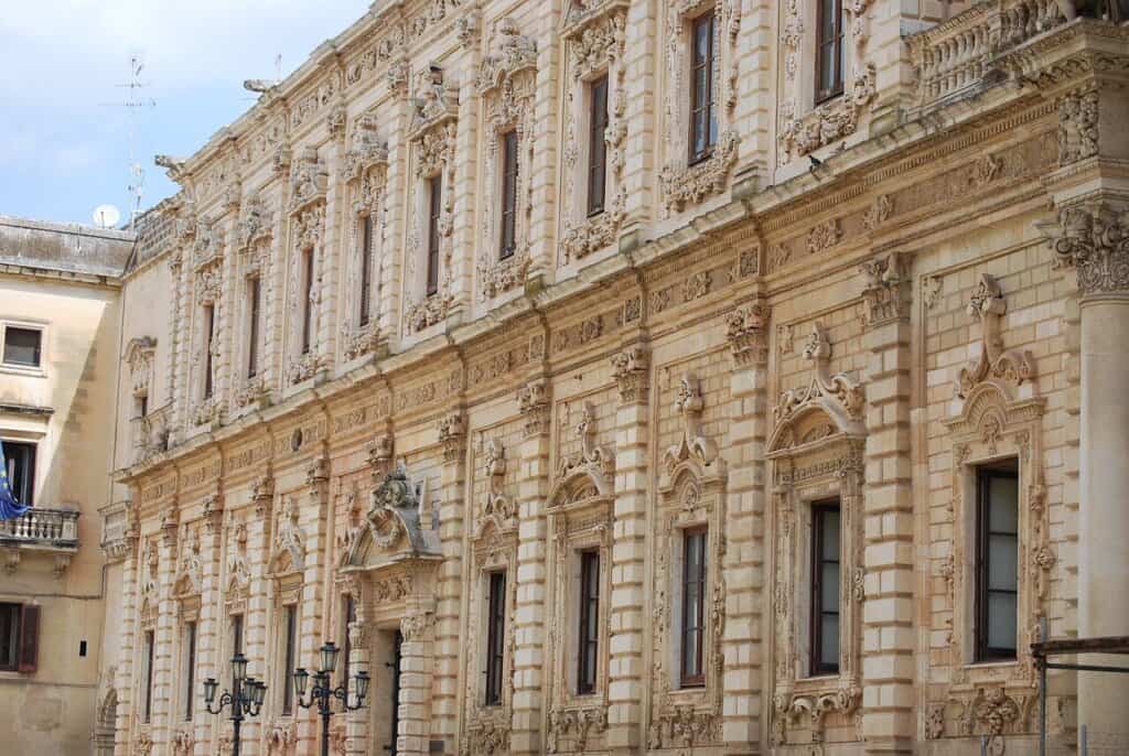 Exterior of The Palazzo del Seminario Lecce Italy.