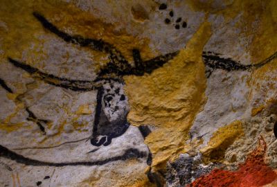 Bison painting in the Cave of Lascaux France.