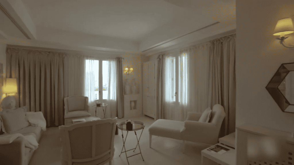 Suite living room in white at Borgo Egnazia.
