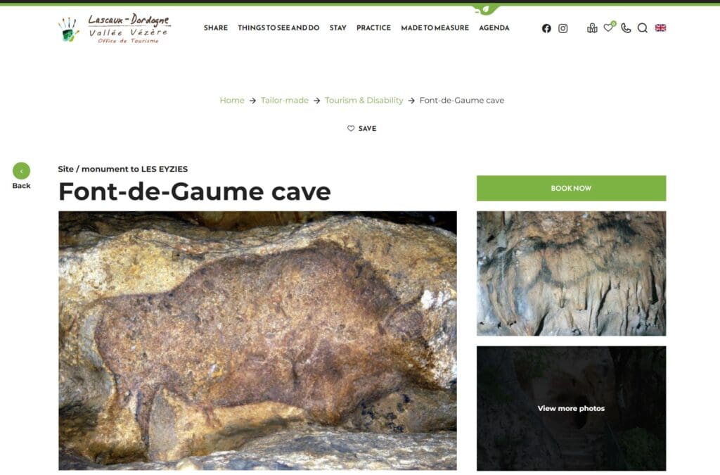 Home site of the Font-de-Gaume Cave in Southern France.