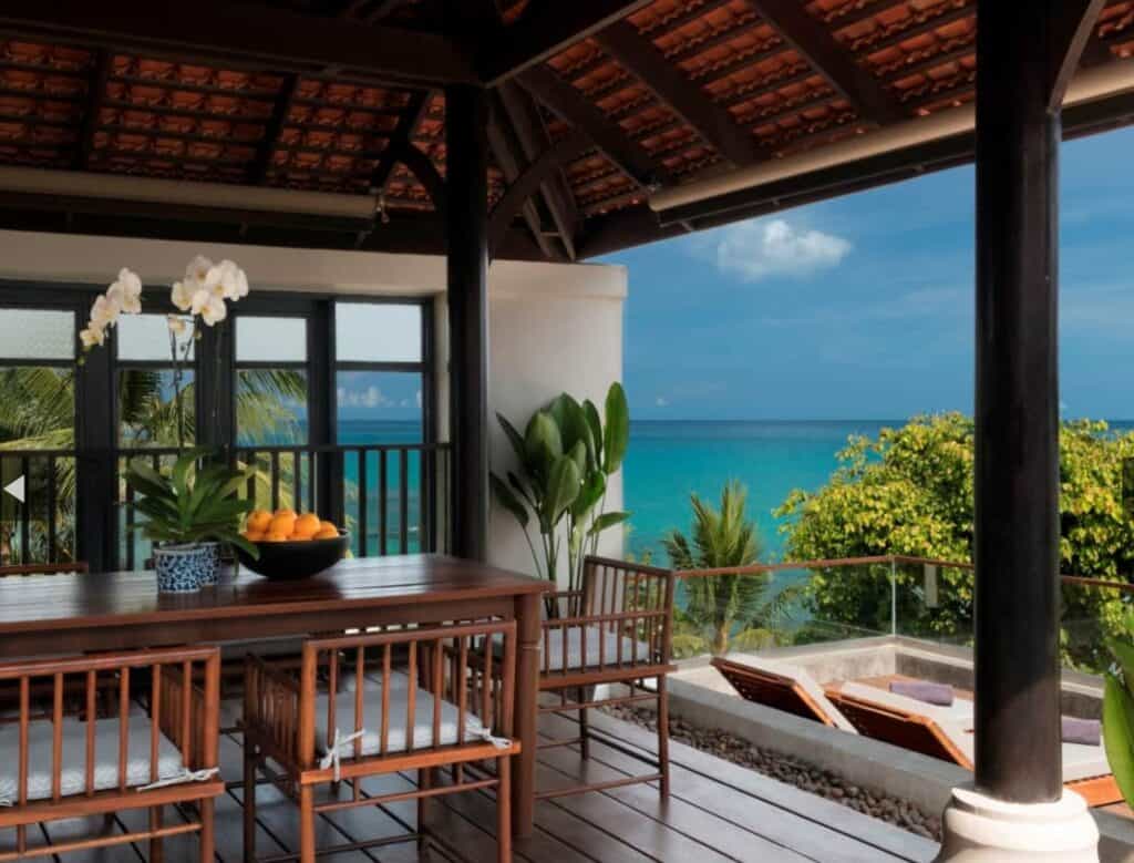 Two Bedroom Villa with Ocean view at Anantara Lawana Resort in Koh Sami.